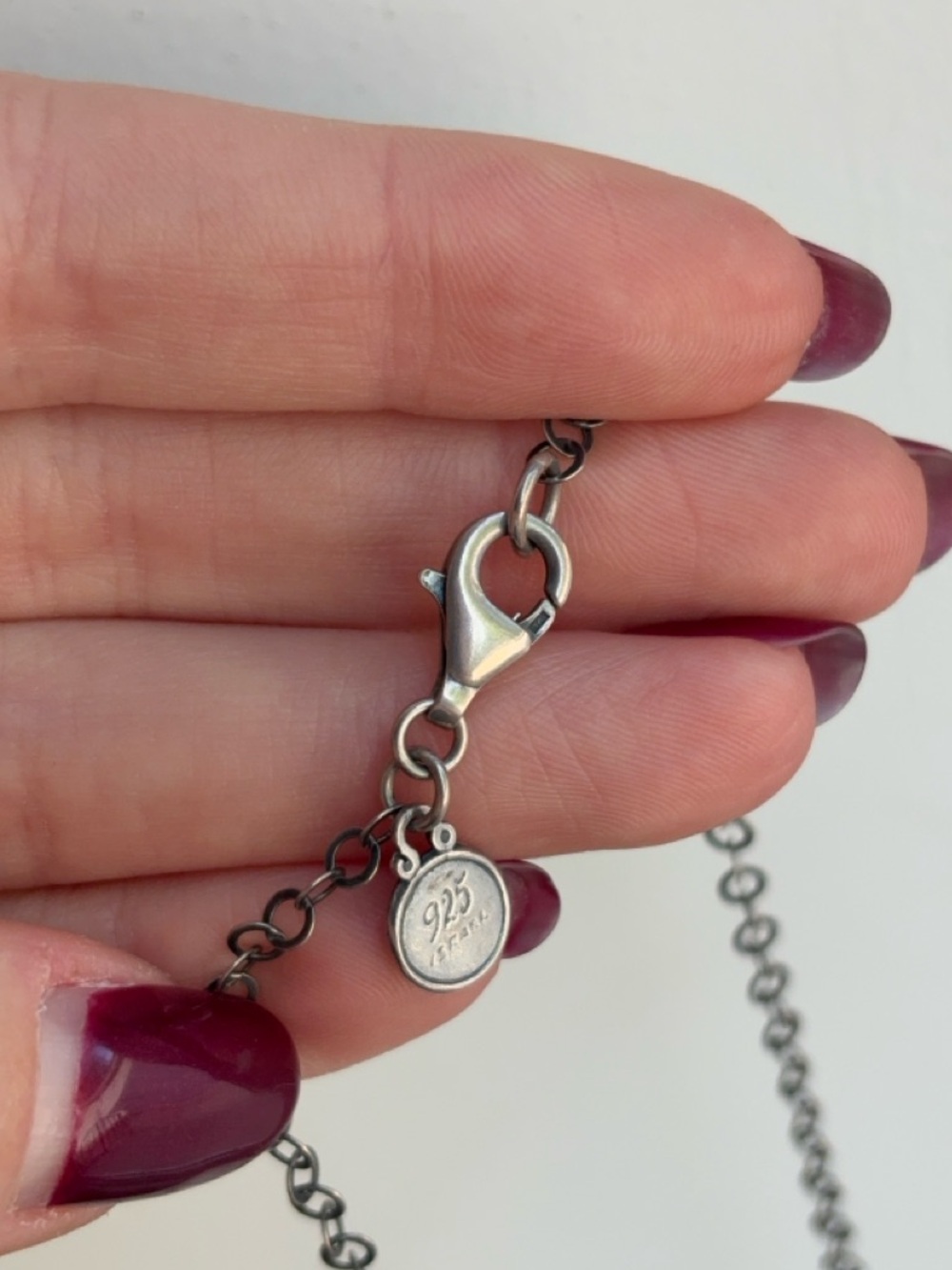 Retired Silpada Sterling Silver Hammered Disc Swirl Necklace N1709 - Picture 8 of 9